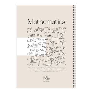 دفتر مشق 100 برگ مای پلن طرح Mathematics مدل صفحات شماره دار کد F2602