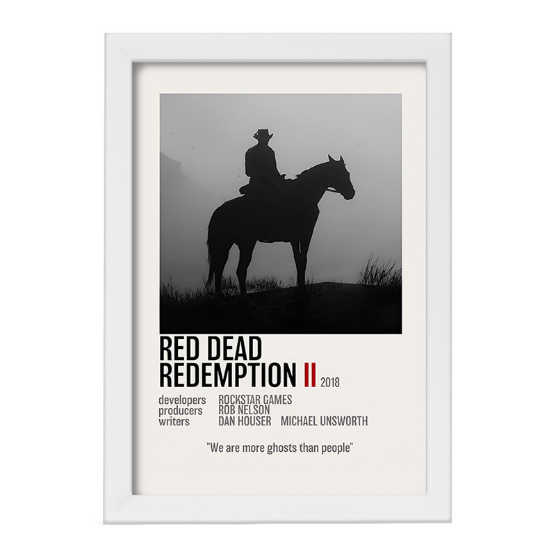 تابلو خندالو طرح رد دد (Red Dead) کد F13456 — تصویر ۲