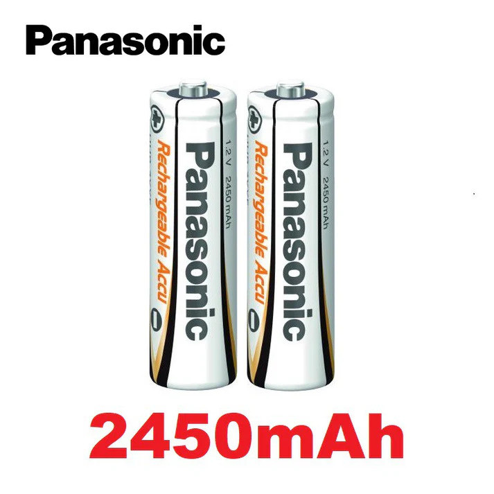 باتری قلمی قابل شارژ پاناسونیک مدل 2450mAh بسته دو عددی — تصویر ۲