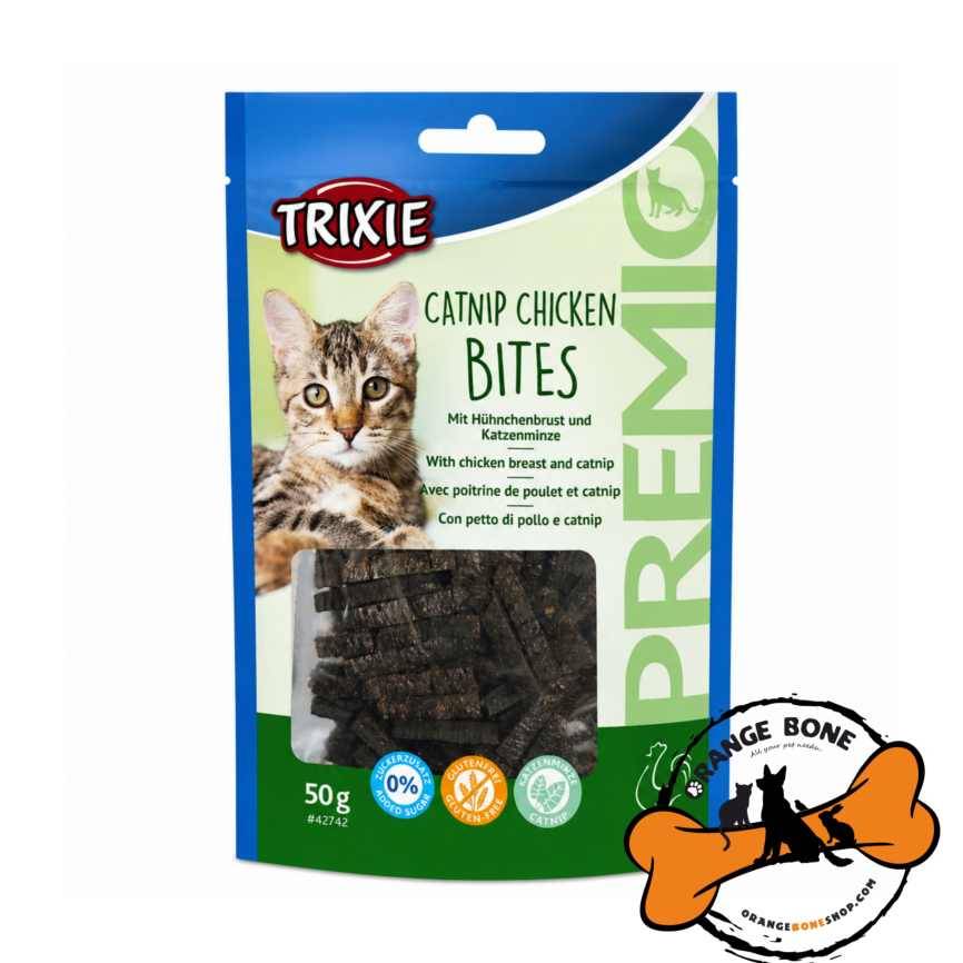 تشویقی گربه تریکسی مدل مرغ و کت نیپ (50گرم)