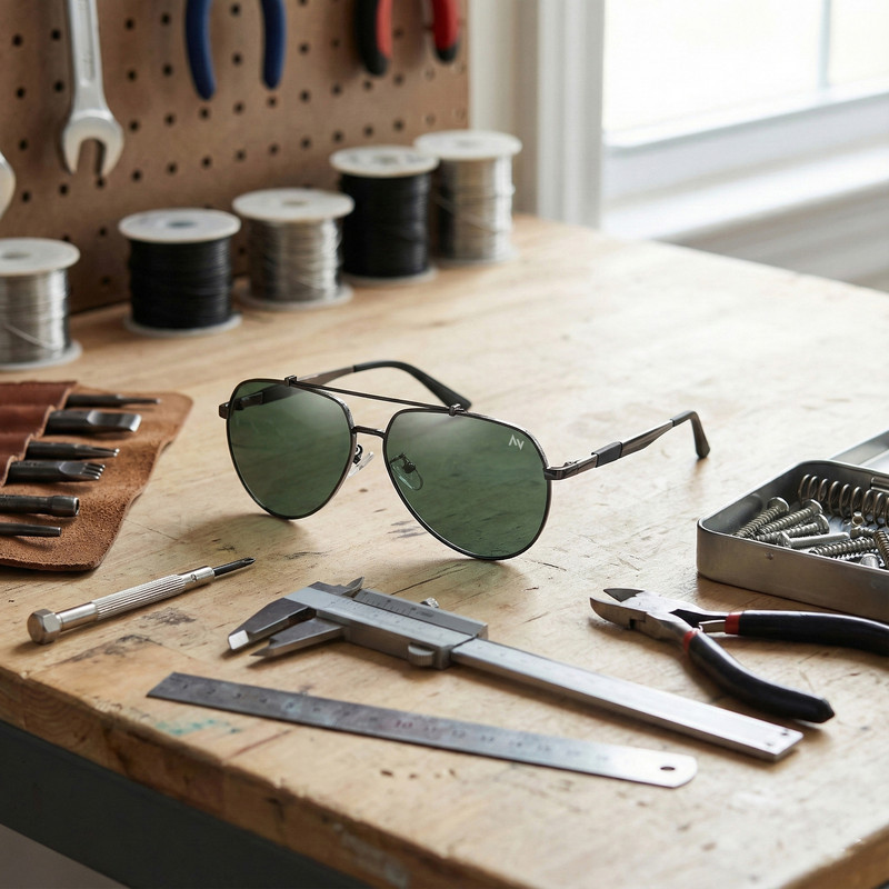 عینک آفتابی خلبانی مردانه آلبرت وگ مدل 6322C21P144 Polarized Sacramento — تصویر ۴