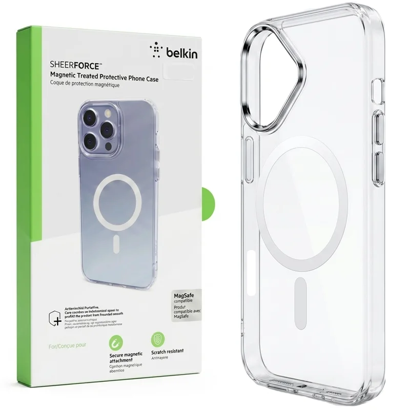 کاور شفاف مگ سیف Belkin Clear Metal برای iPHONE 17 — تصویر ۳
