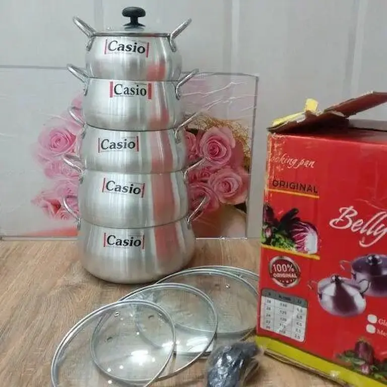 سرویس قابلمه 10 پارچه کاسیو درب پیرکس — تصویر ۷