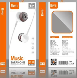 هندزفری Biva مشکی- مدل HF-06 — تصویر ۲