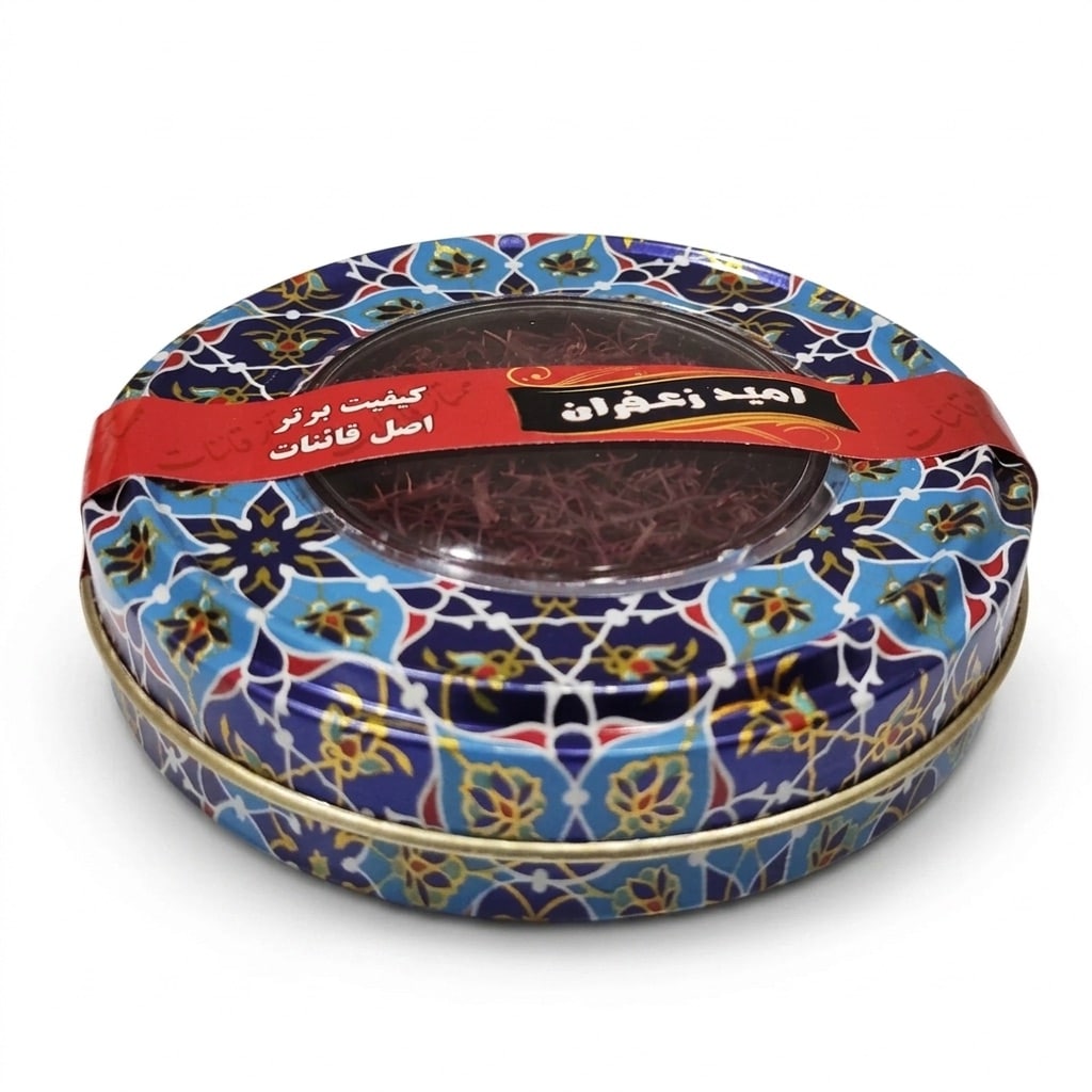 زعفران 2.3 گرمی امید زعفران – مدل طرح خاتم کد #1 — تصویر ۳