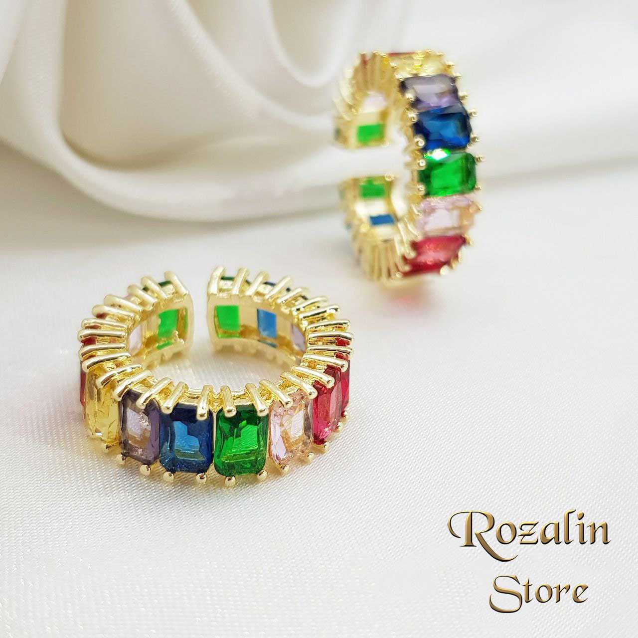 انگشتر زنانه وای اس ایکس نگین رنگی کد RS-475