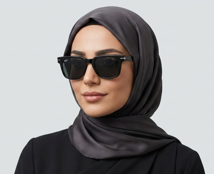 عینک آفتابی برند Ray-Ban UV400 فریم شفاف وارداتی درجه یک