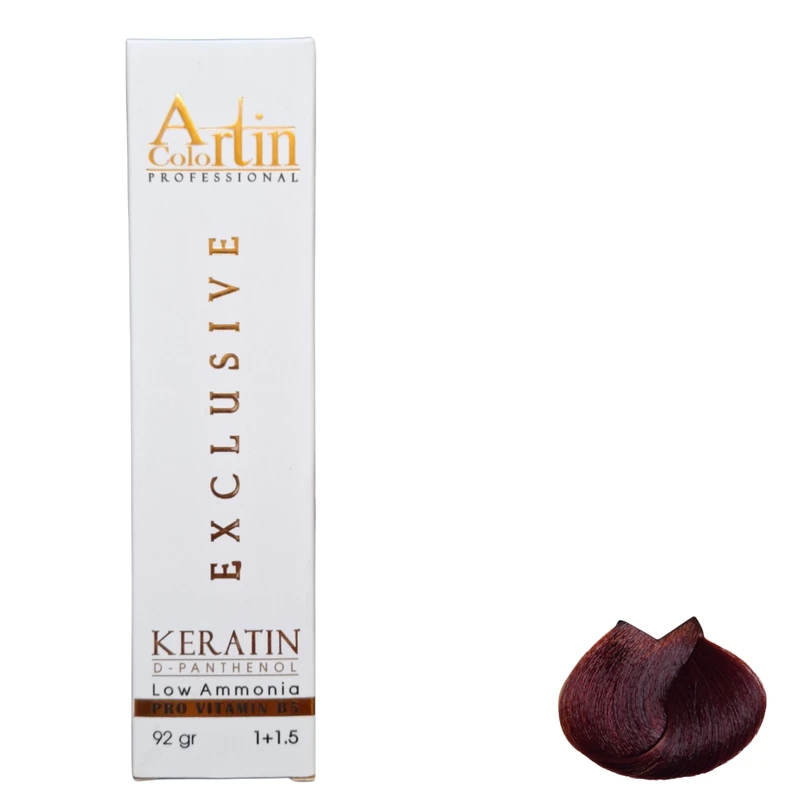 رنگ مو آرتین شماره 4.75 حجم 100 میلی لیتر رنگ قهوه ای فندقی — تصویر ۲