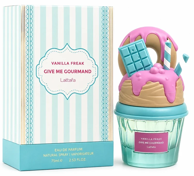 عطر بستنی لطافه مدل Give me Gourmand Vanilla Freak حجم 75 میلی‌لیتر اورجینال — تصویر ۲