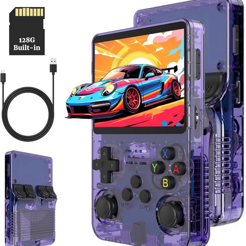 کنسول بازی دستی R36S 128GB | اجرای بازی‌های PS1، PSP، N64 و بیش از 20 کنسول