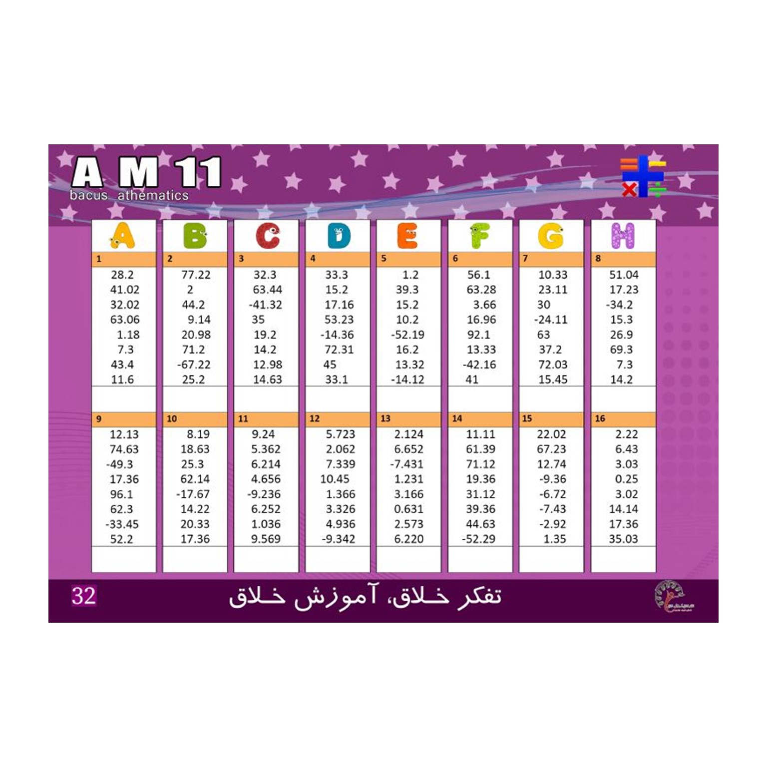کتاب AM11، جمع تفریق ضرب و تقسیم اعشار — تصویر ۵