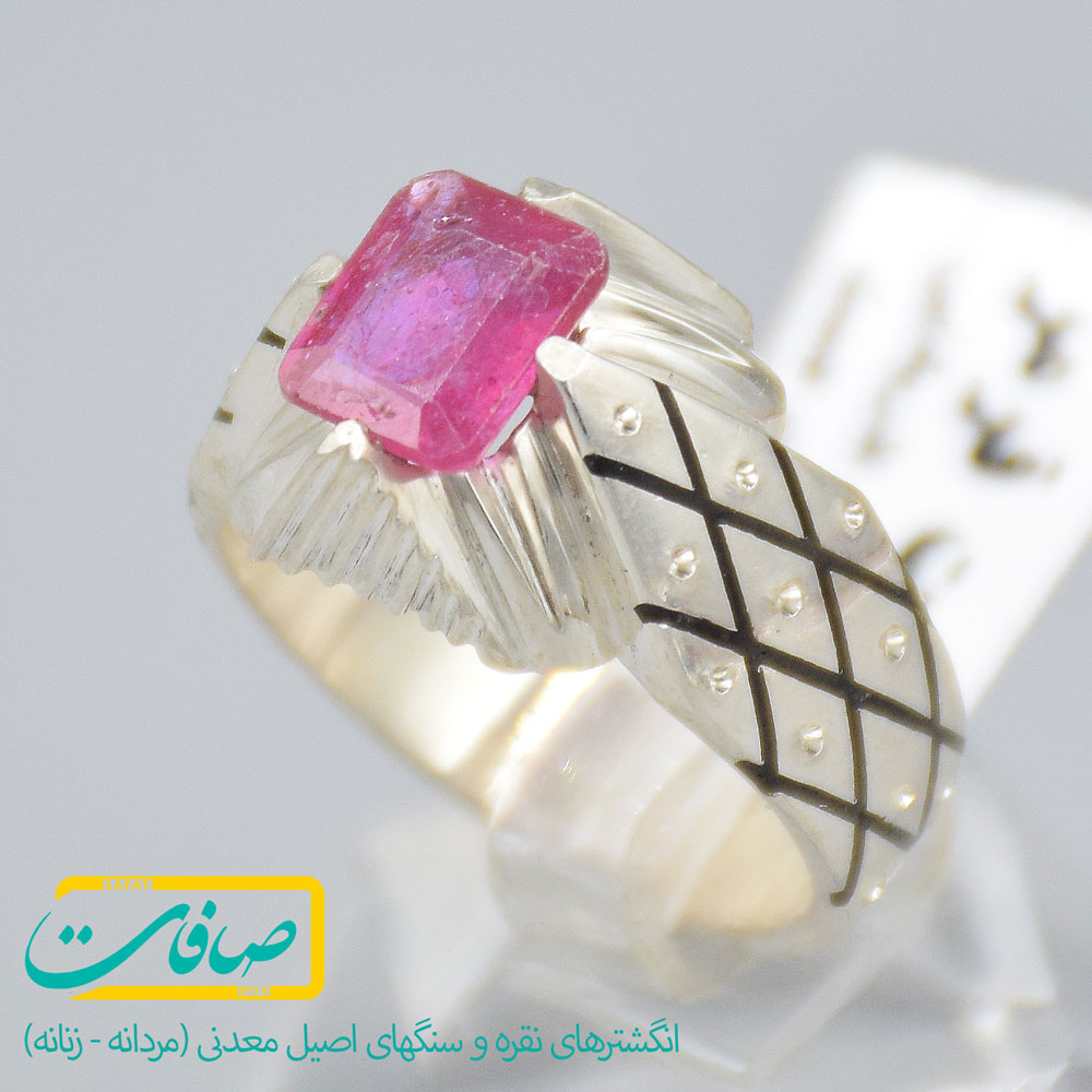 انگشتر یاقوت قرمز مردانه «کد 2105»