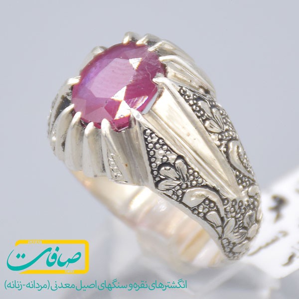 انگشتر یاقوت قرمز مردانه «کد 2404»