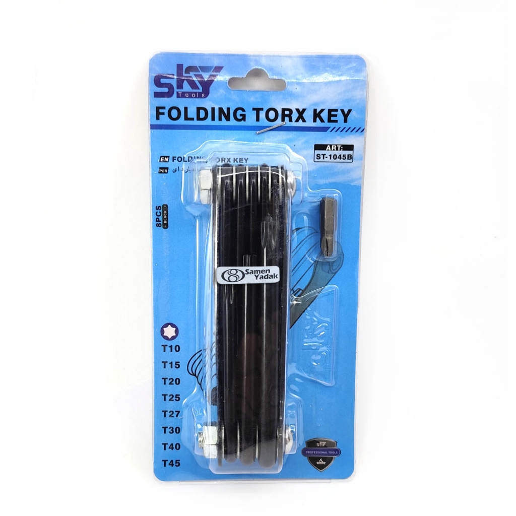 آچار آلن ستارهای چاقویی SKY مدل ST-1045B | ست 7 عددی سایز T10 تا T45