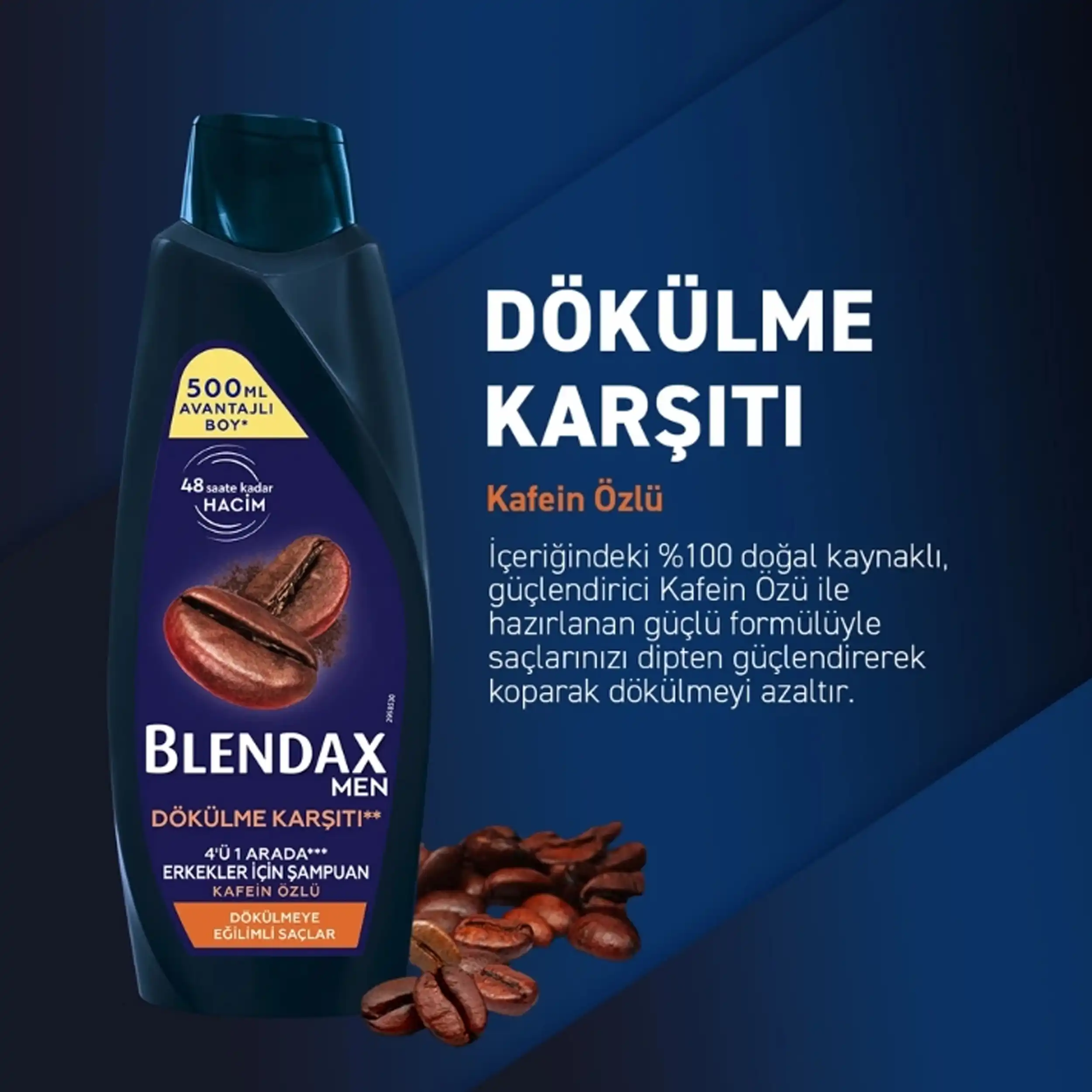 شامپو ضد ریزش قهوه آقایان بلنداکس | BLENDAX SHAMPOO MEN ANTI-HAIR LOSS 500ml — تصویر ۵