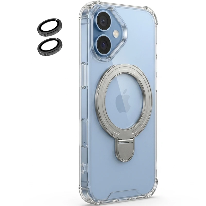 کاور ایربگ‌دار استندشو EvoClear برای iPhone 16 | شفاف و ضد ضربه