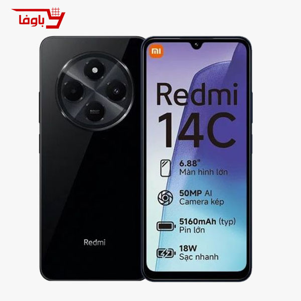 گوشی موبایل شیائومی مدل Redmi 14C دو سیم کارت ظرفیت 128 گیگابایت و رم 4 گیگابایت - اندونزی گلوبال