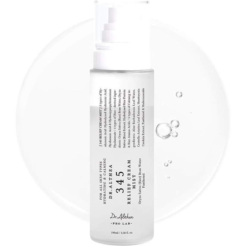 اسپری کرم آبرسان و تسکین‌دهنده دکتر آلتیا Dr. Althea 345 Relief Cream Mist حجم 100 میلی‌لیتر — تصویر ۲