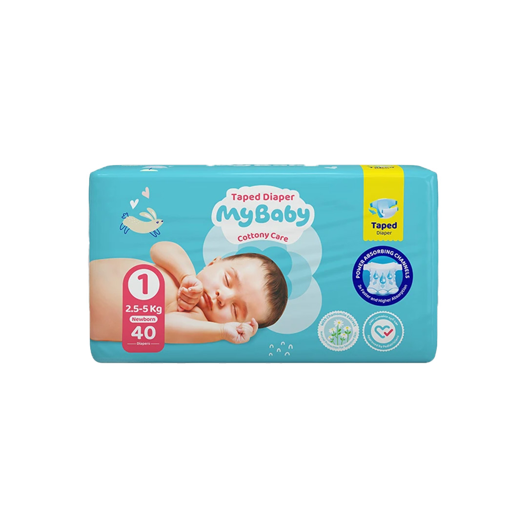 پوشک بچه سایز 1 (40 عدد) آبی مای بیبی