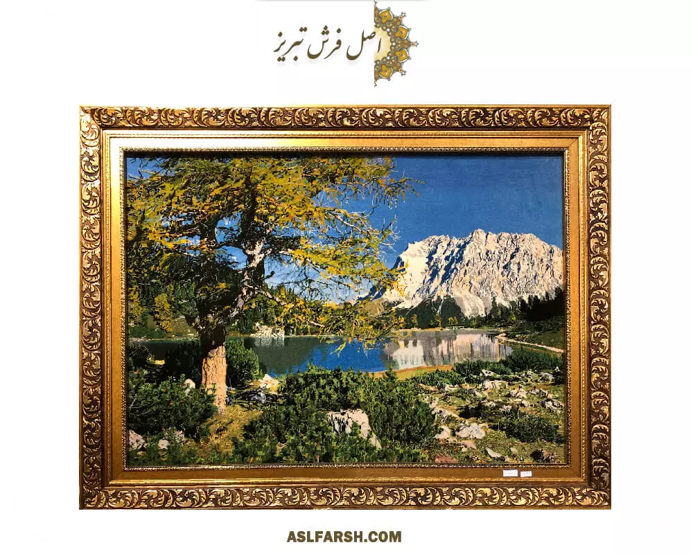 تابلو فرش دستباف طرح منظره هیمالیا (پوسترباف) — تصویر ۲