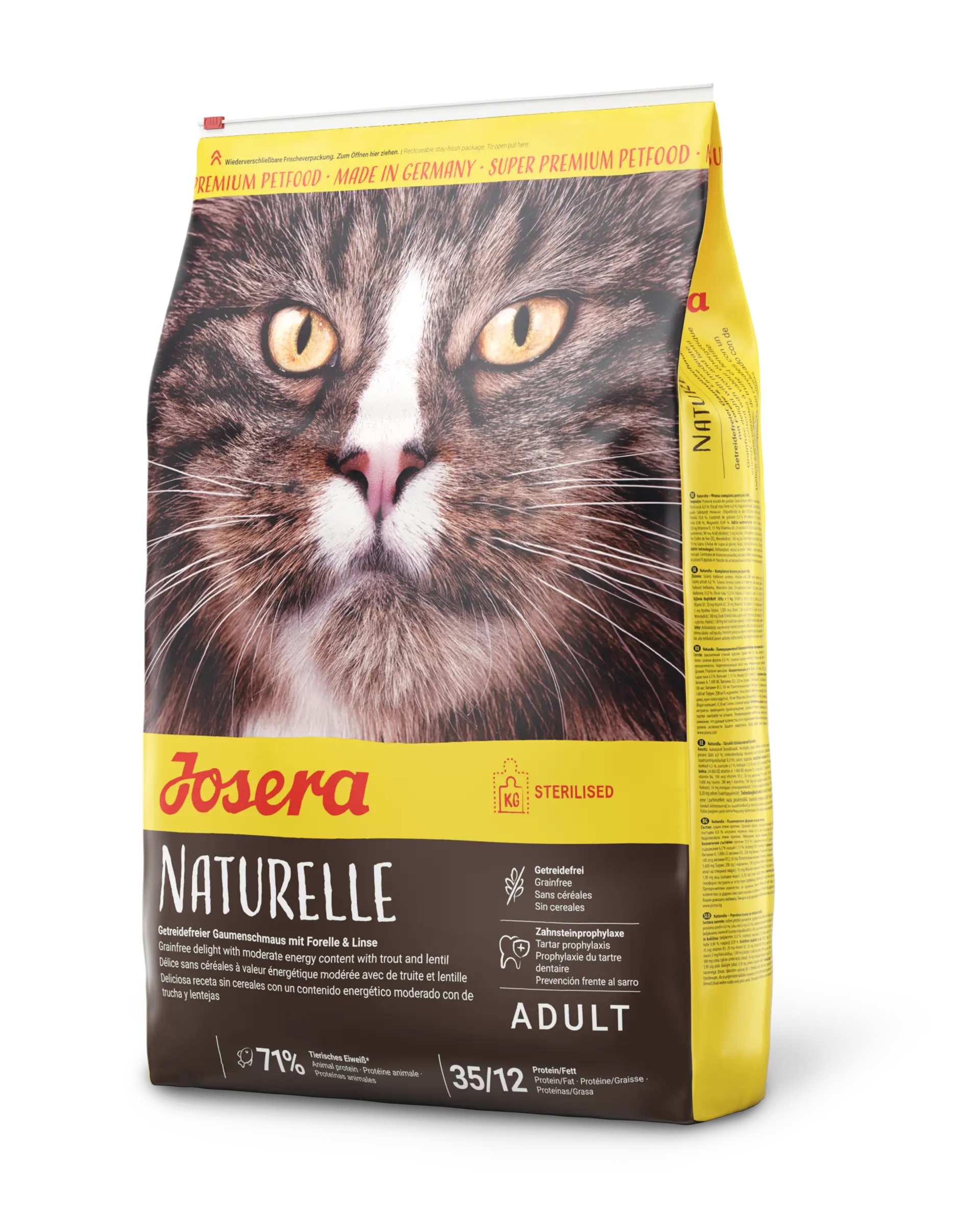 غذای خشک گربه ناتورل (نیچرله) جوسرا (مخدوش جزئی)(وزن 10KG) NATURELLE_JOSERA