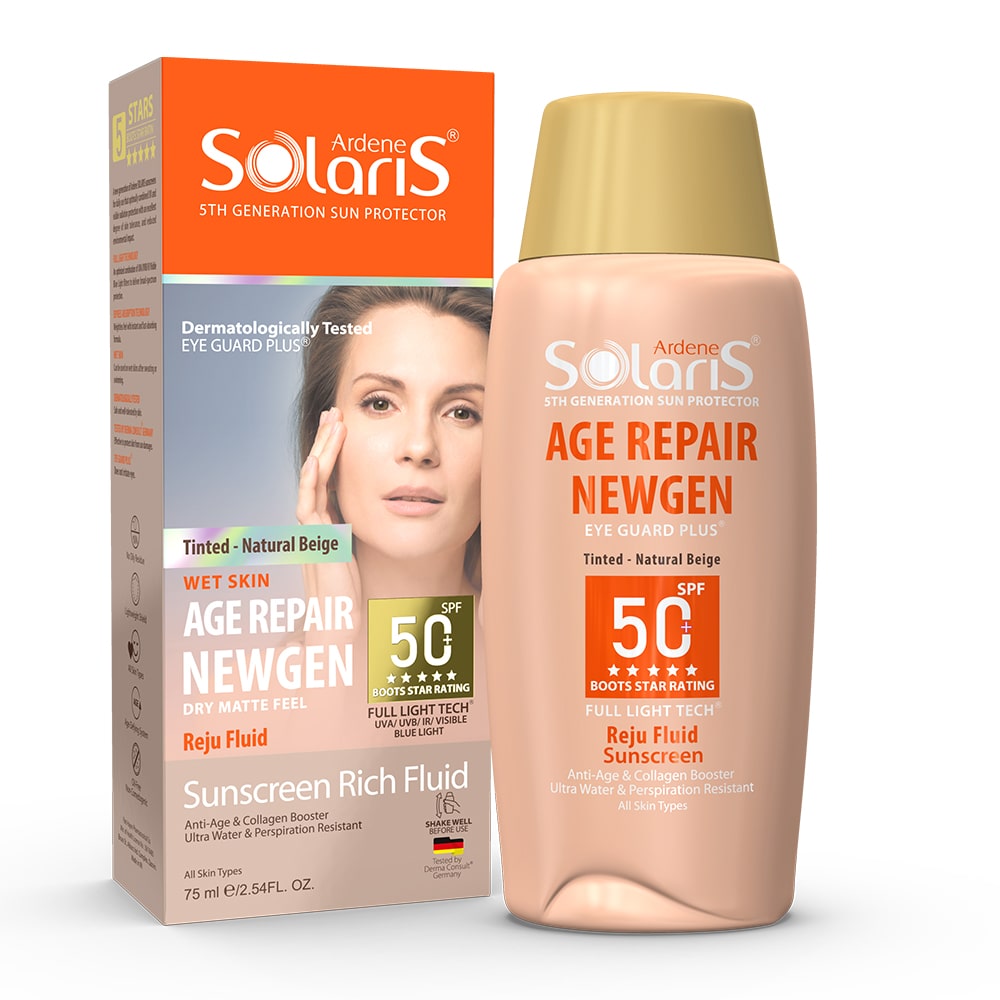 ضد آفتاب ضد چروک سولاریس رنگی ایج ریپیر نیوژن ( بژ طبیعی ) +SPF 50 — تصویر ۲