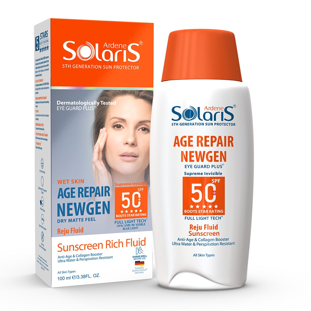 ضد آفتاب ضد چروک سولاریس فاقد رنگ ایج ریپیر نیوژن ( بی رنگ ) +SPF 50 — تصویر ۲