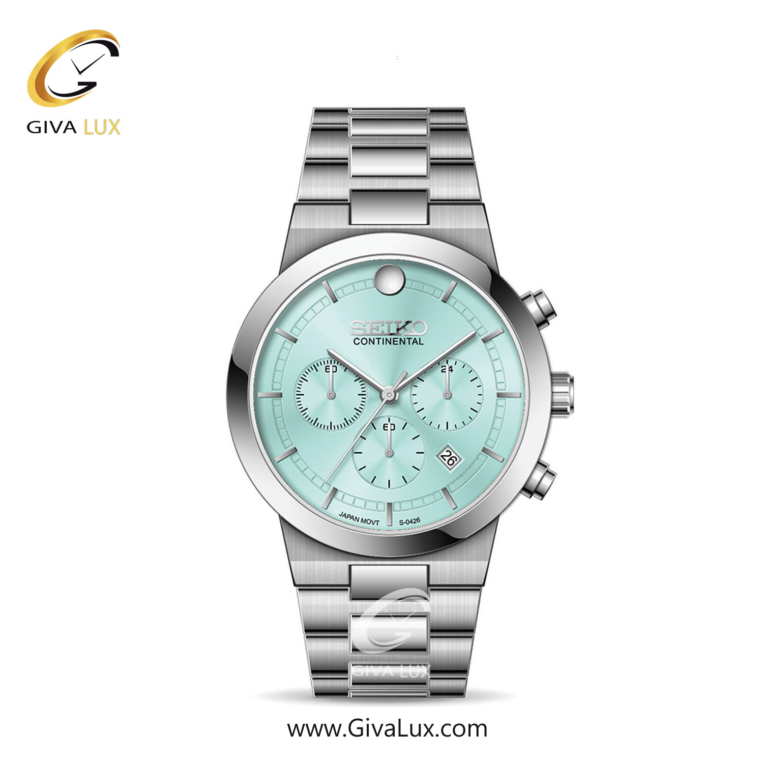 ساعت مچی اورجینال مردانه سیکو (کانتیننتال) | Seiko (Continental) سه موتوره کرنوگراف نقره ای | نقره ای| آبی| کد رفرنس 0426 | برند سیکو (کانتیننتال) | Seiko (Continental) | کد 200247
