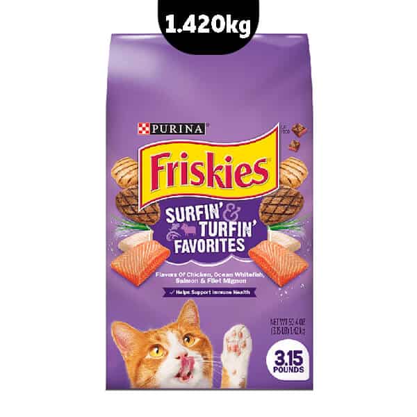 غذای گربه بالغ فریسکیز بسته بنفش _ Friskies