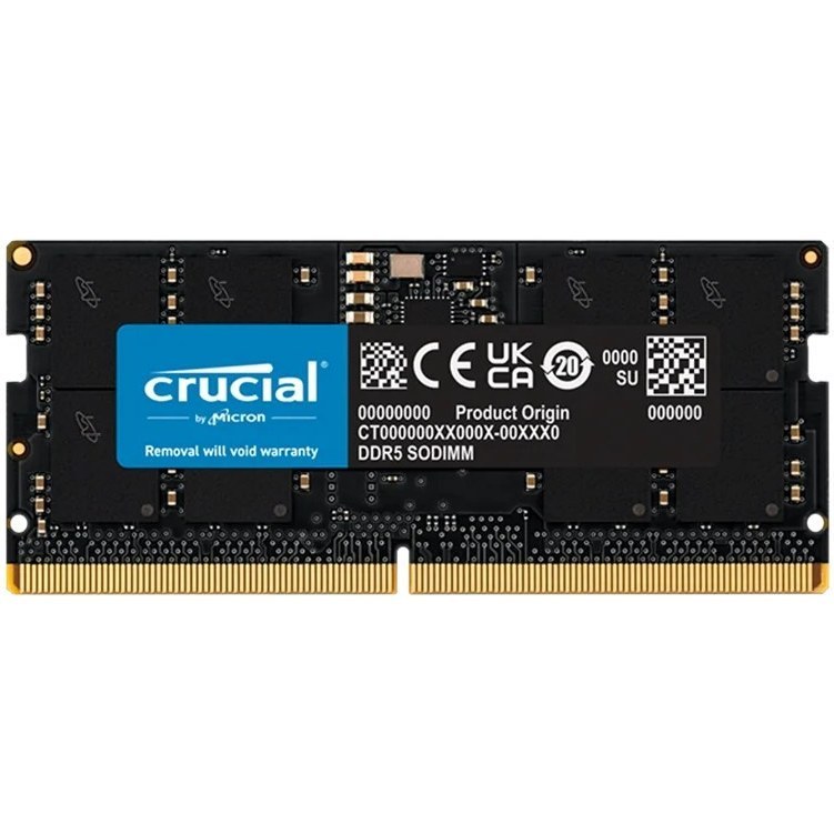 رم لپ تاپ کروشیال تک کاناله مدل CT16 فرکانس 4800 مگاهرتز DDR5 حافظه 16 گیگابایت تایمینگ CL40