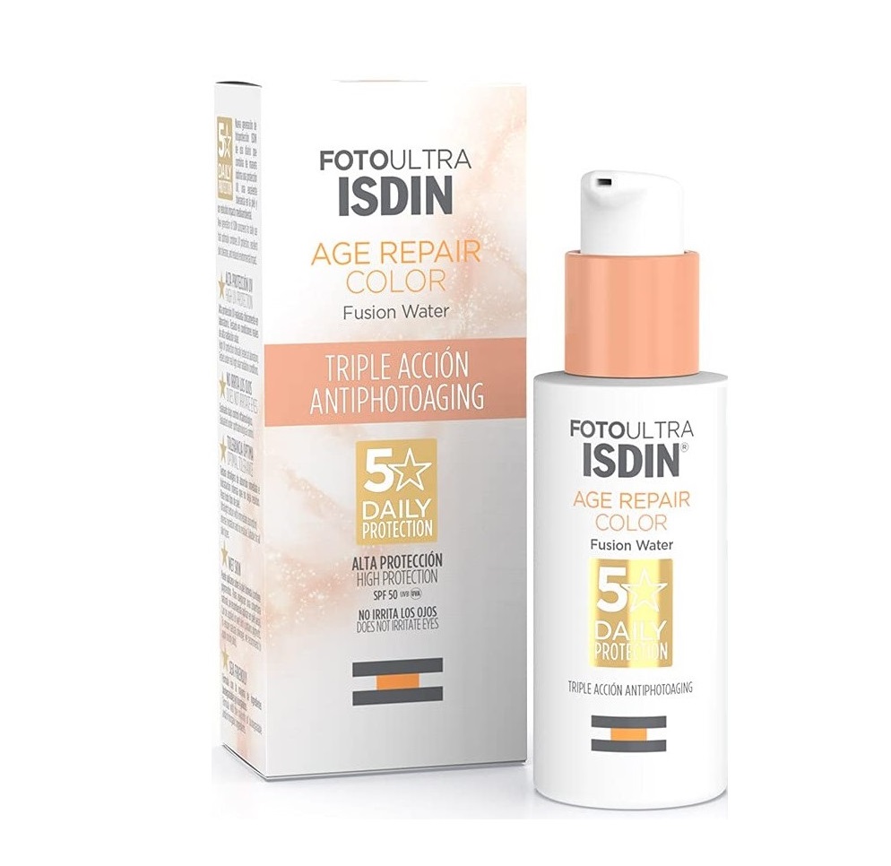 ضد آفتاب ایزدین فیوژن واتر جوانساز پوست رنگی حجم 50 میل