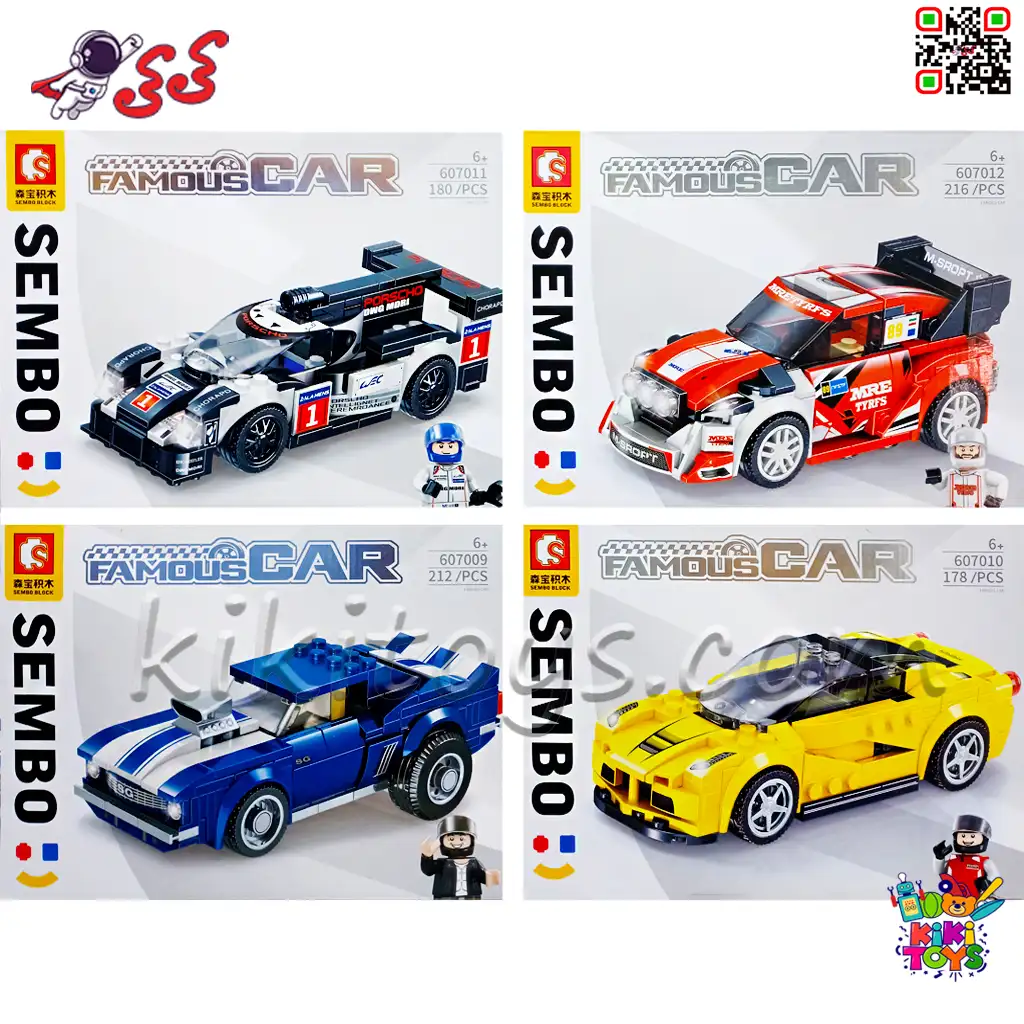 لگو ماشین مسابقه‌ای 4 در 1 سمبو Famous Car مدل 607009-607012 | 786 قطعه — تصویر ۲