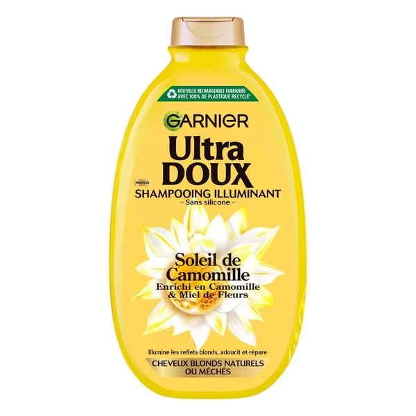 شامپو بابونه و عسل گارنیر Garnier سری Ultra Dolce تقویت و درخشان کننده حجم 600 میل — تصویر ۲