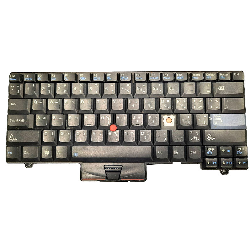 کیبورد استوک لپ تاپ لنوو ThinkPad SL410 / SL510 / L410 / L510 / L520 / L420 مشکی اینتر کوچک با فریم و موس