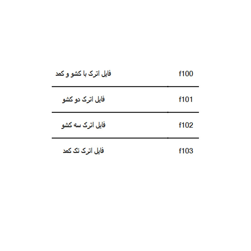 مجموعه فایل نوژن مدل اترک کد سری F100 — تصویر ۸