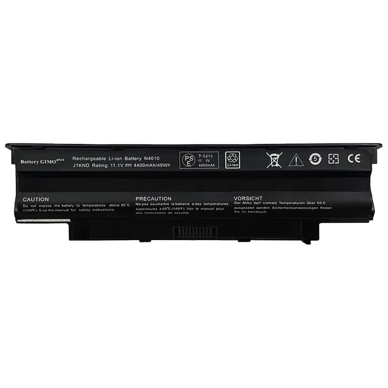 باتری لپ تاپ دل مدل Inspiron N5110 | برند Gimo Plus | ظرفیت 4400 | 49 وات | 6 سلولی | J1KND