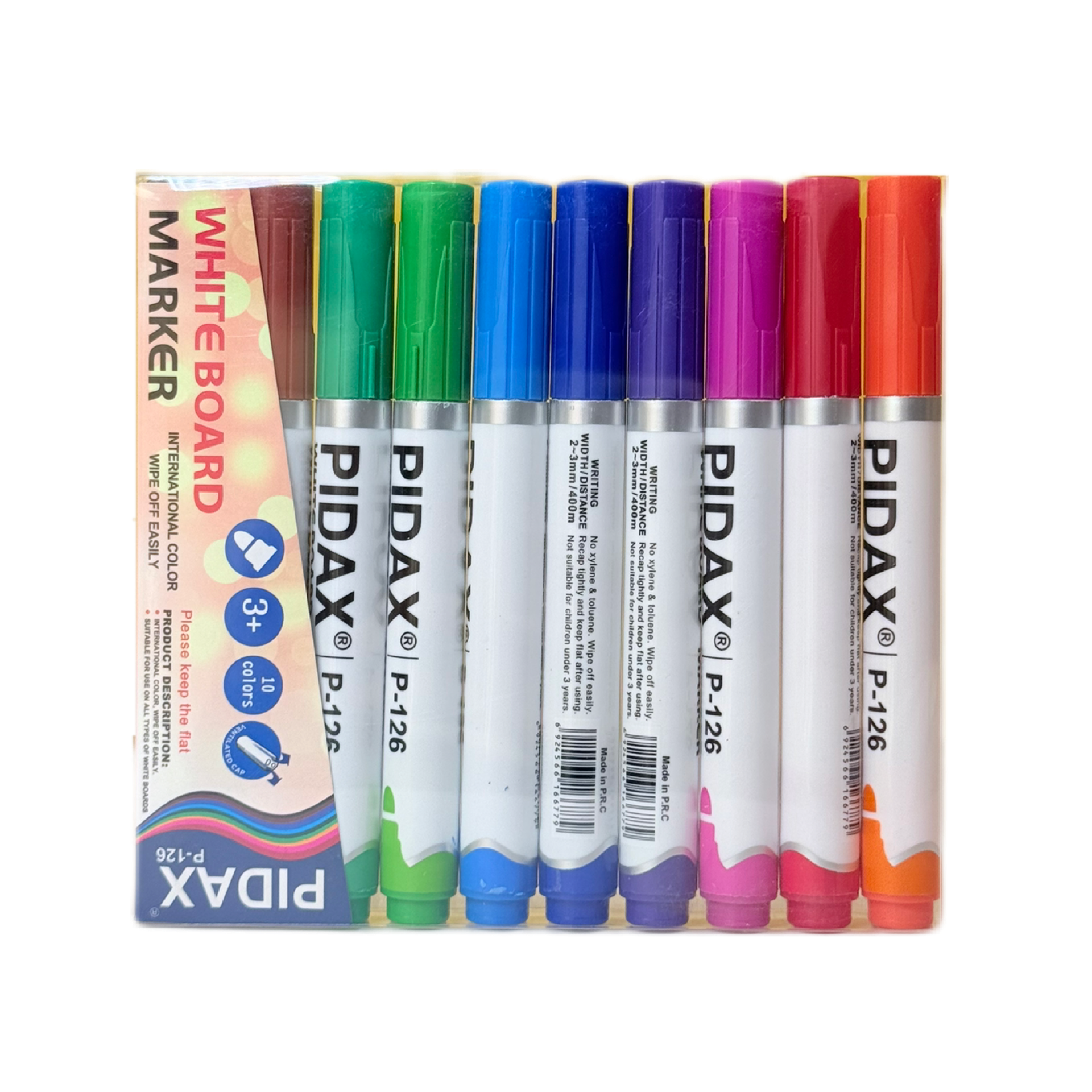 ماژیک وایت برد 10 رنگ پیداکس ( 126 )