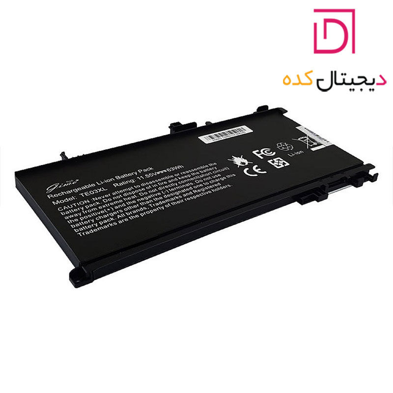 باتری داخلی لپ تاپ اچ پی HP Omen 15-AX | برند Gimo Plus | وات 63 | پارت نامبر TE03XL , TE04XL — تصویر ۴