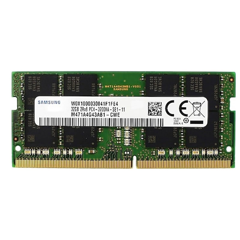 رم لپ تاپ 32GB برند Samsung مدل DDR4 فرکانس 3200Mhz تایمینگ CL20