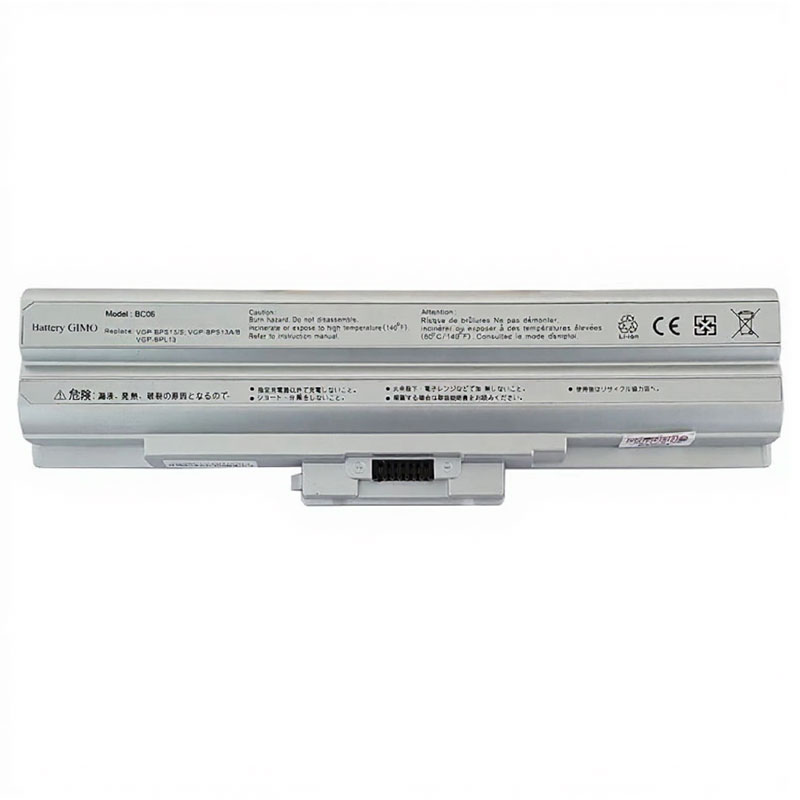 باتری لپ تاپ سونی Laptop Sony BPS13 BPS21 | برند GIMO | ظرفیت 4000 | 45 وات | 11.7~10.8 ولت | 6 سلول