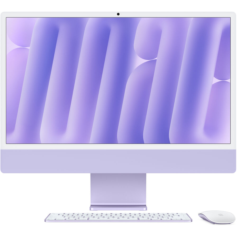 آی‎ مک 24 اینچ M4 پردازنده 10core – 10core حافظه رم 16 گیگابایت ظرفیت 512 گیگابایت SSD بنفش Z1EU0007K — تصویر ۲