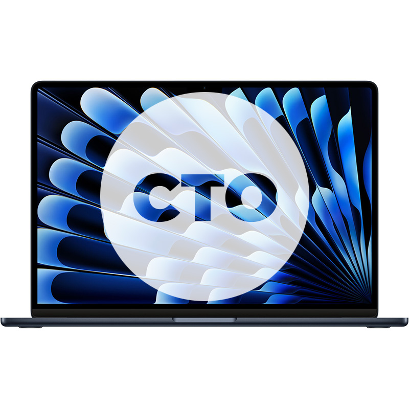 مک بوک ایر 15 اینچ 2024 سری M3 کاستوم پردازنده 8core – 10core حافظه رم 16 گیگابایت هارد 256 گیگابایت میدنایت Z1BV0006K — تصویر ۲