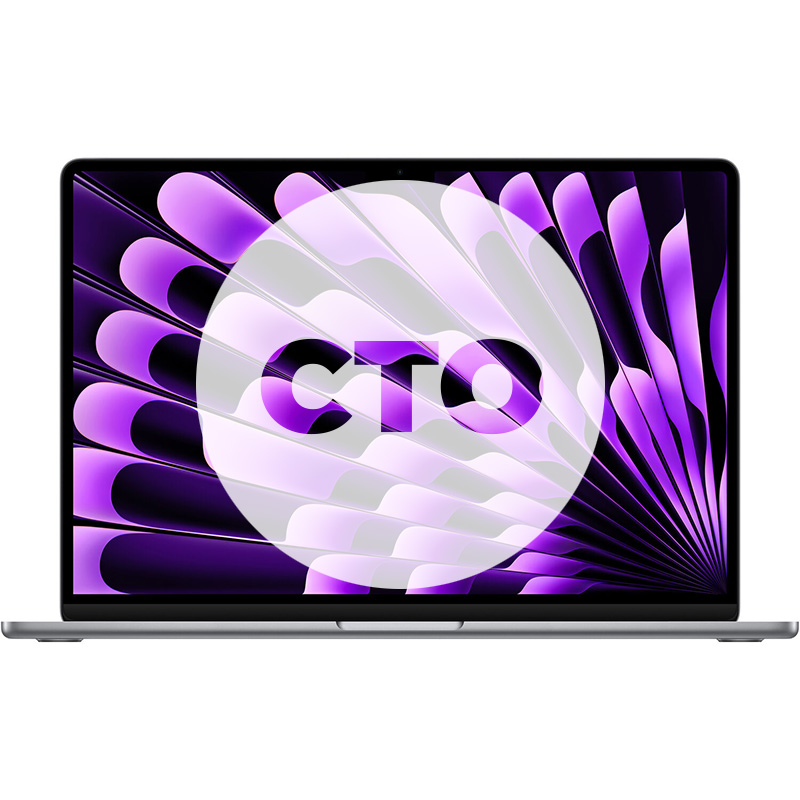 مک بوک ایر 15 اینچ 2024 سری M3 کاستوم پردازنده 8core – 10core حافظه رم 16 گیگابایت هارد 256 گیگابایت خاکستری Z1BP0006M — تصویر ۲