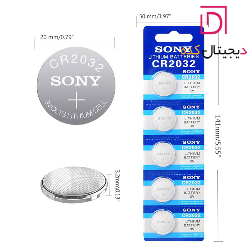 باتری سکه ای سونی مدل CR2032 Lithium Battery — تصویر ۵