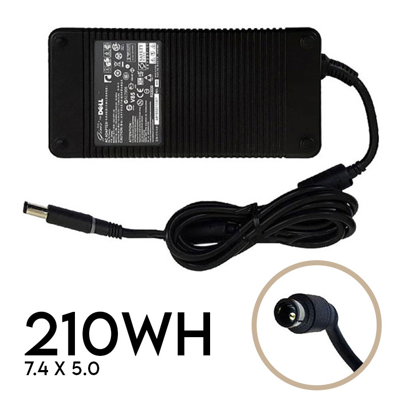 آداپتور لپ تاپ دل 210Wh | برند Gimo Plus | ولتاژ 19.5V — 10.8A | سرفیش 5.0*7.4 میلی متر