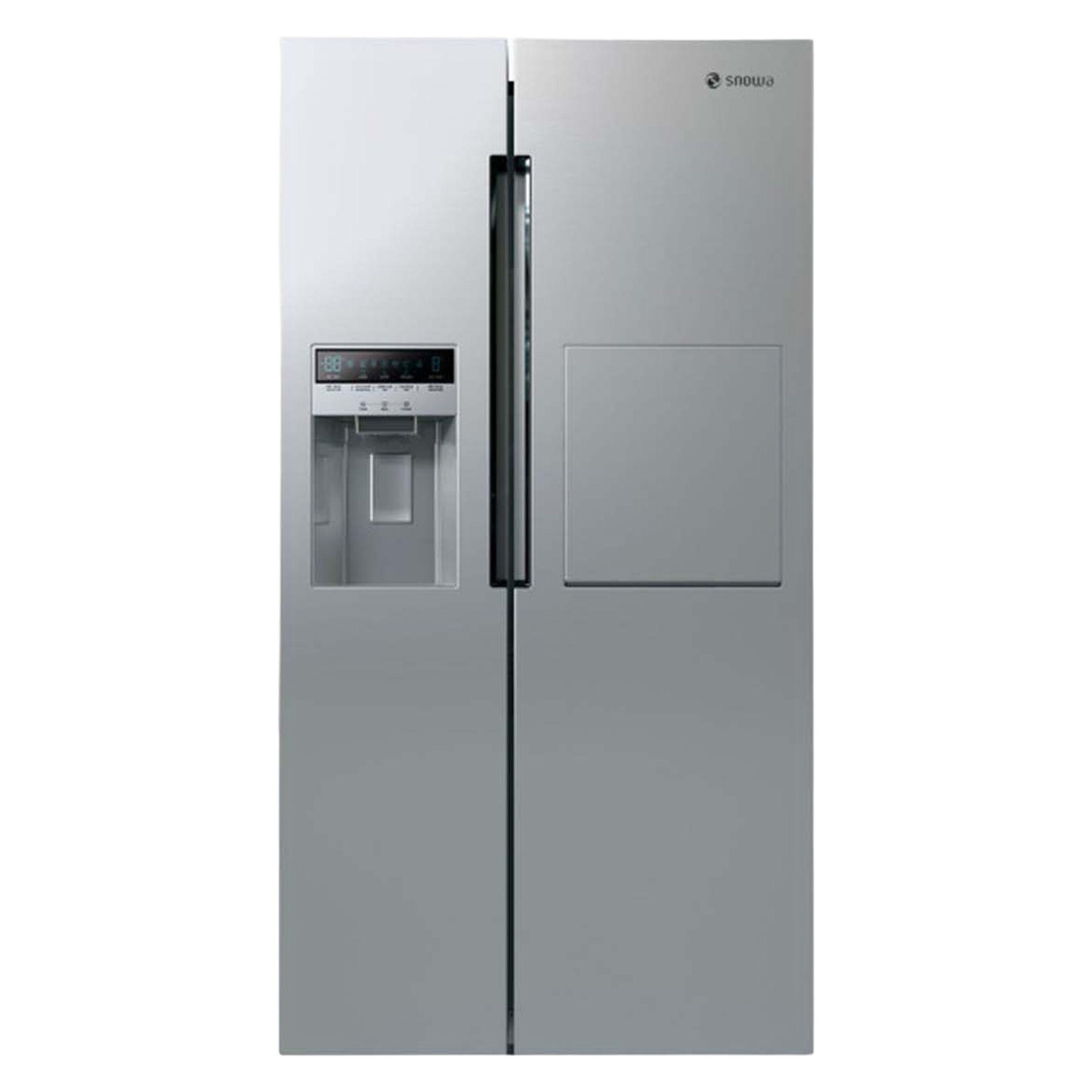 یخچال فریزر ساید بای ساید اسنوا مدل آدینا S2DI-S110-S استیل — تصویر ۴