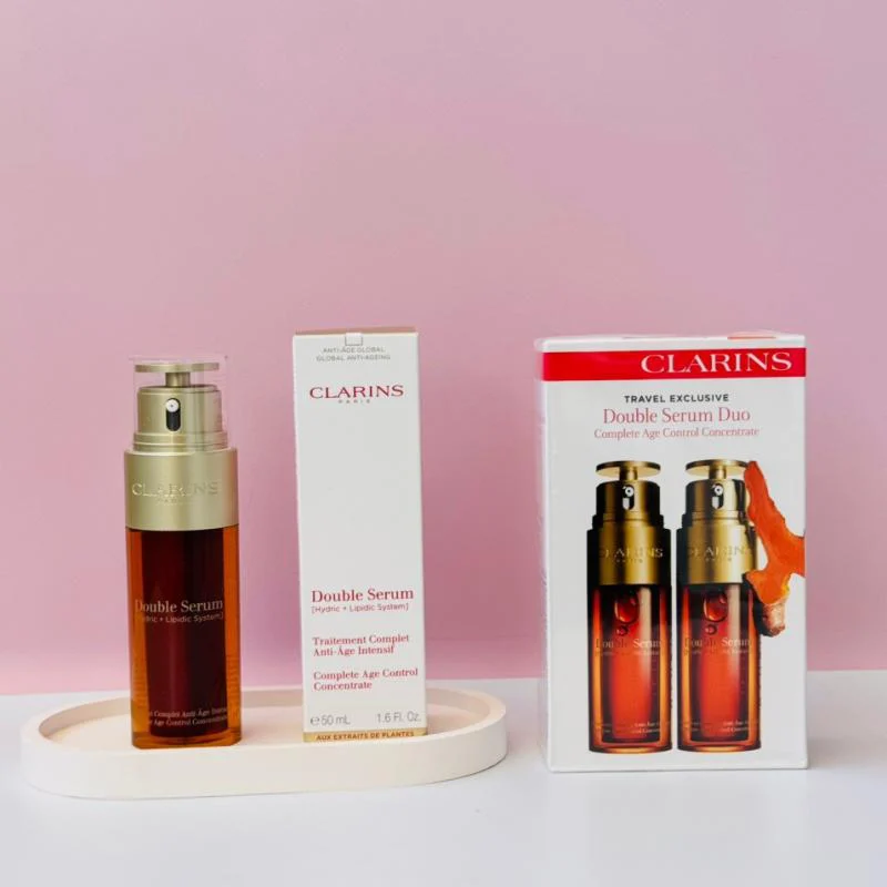 دابل سرم ترمیم و جوانساز پوست Clarins حجم ۵۰ میل