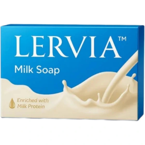 صابون شیر لرویا LERVIA سفید کننده و روشن کننده با وزن 90 گرم