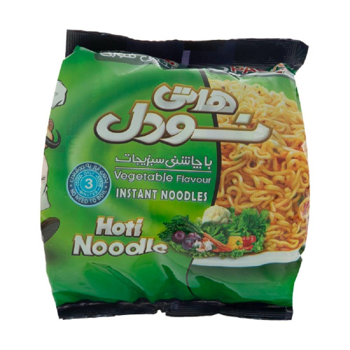 نودل با طعم سبزیجات هاتی کارا بسته 5 عددی