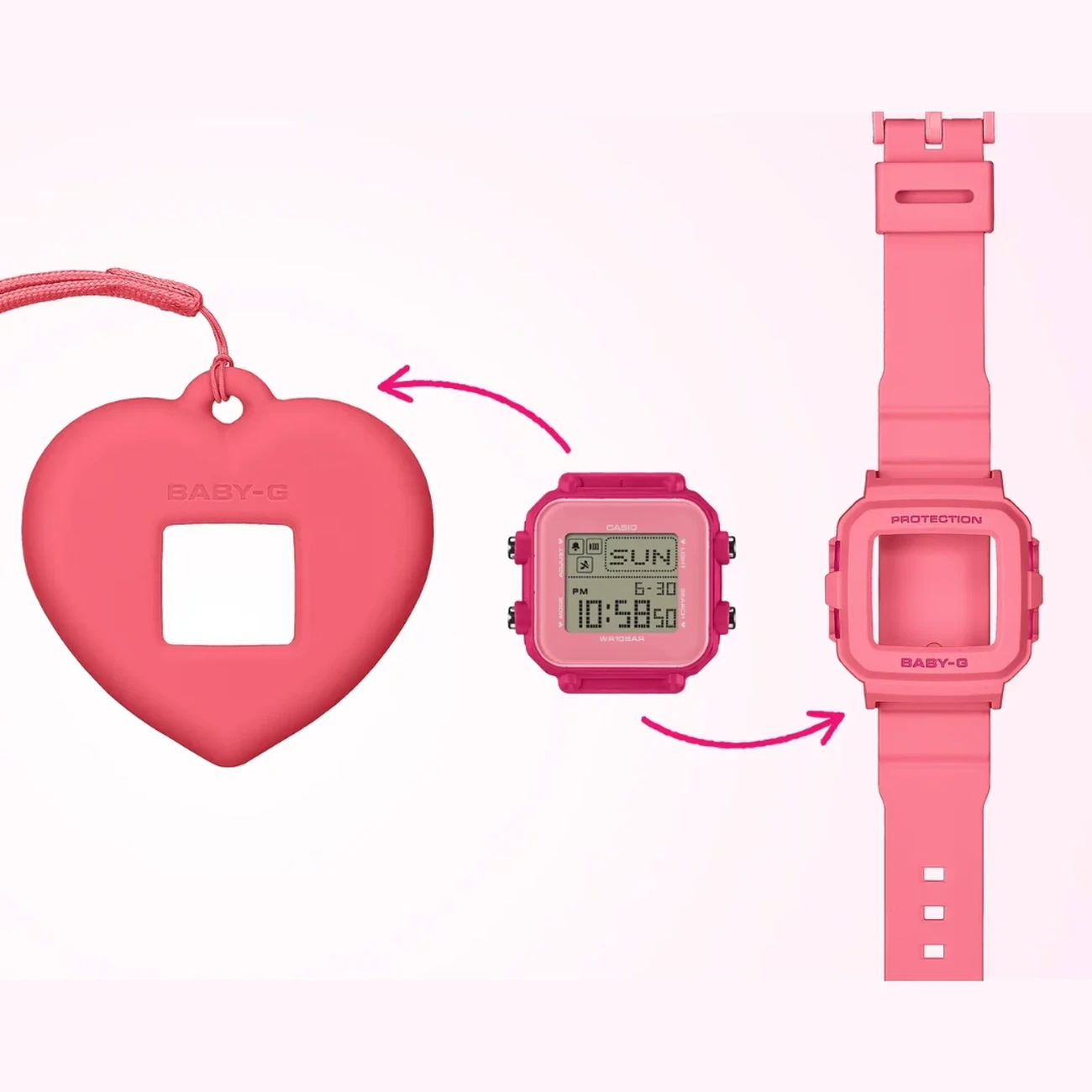 ساعت مچی دیجیتال زنانه کاسیو Casio مدل BGD-10KH-4DR ضد ضربه — تصویر ۷